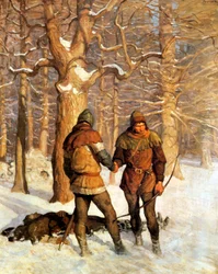Illustration für "Der Schwarze Pfeil" von Robert Louis Stevenson, 1916